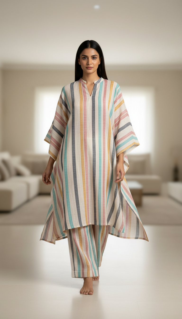 Rayon Tunic With Subtle Embroidery